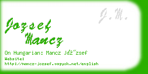 jozsef mancz business card